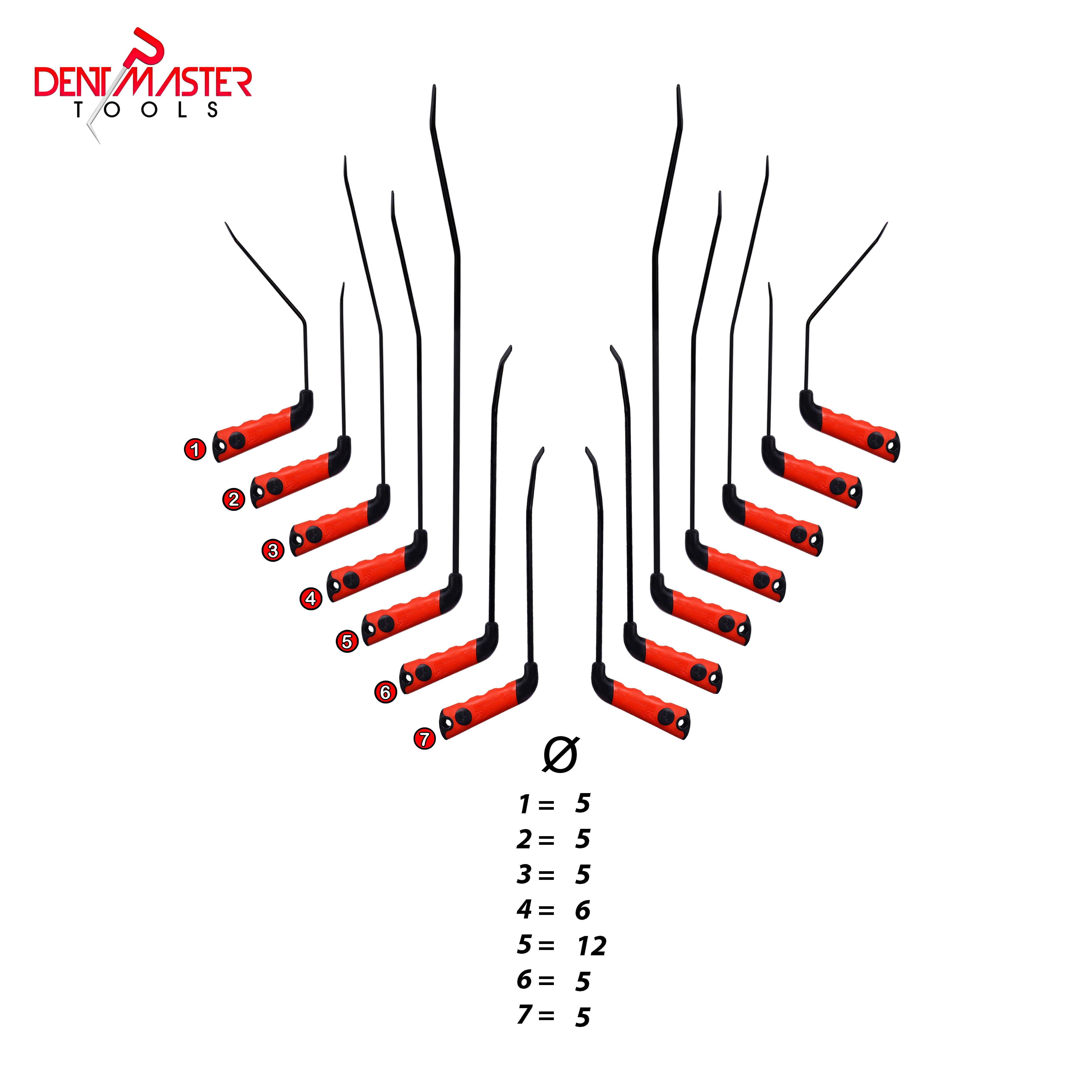 Ensemble de 55 outils de débosselage sans peinture (DSP) PDR ultime avec 4 outils de type canif à lame rétractable