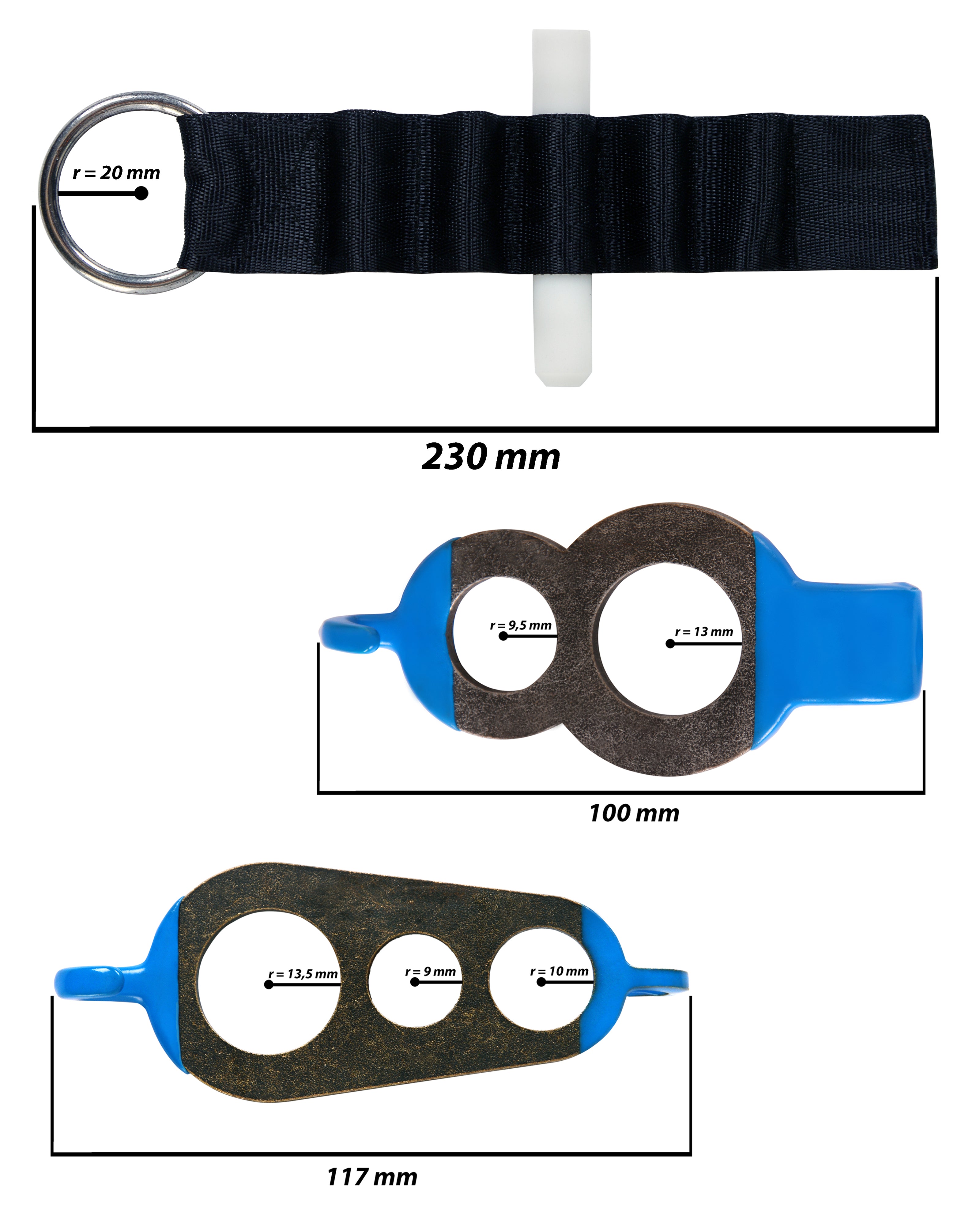 Sangle de fixation pour tiges de débosselage sans peinture professionnelle et anneau de levier multi-trous