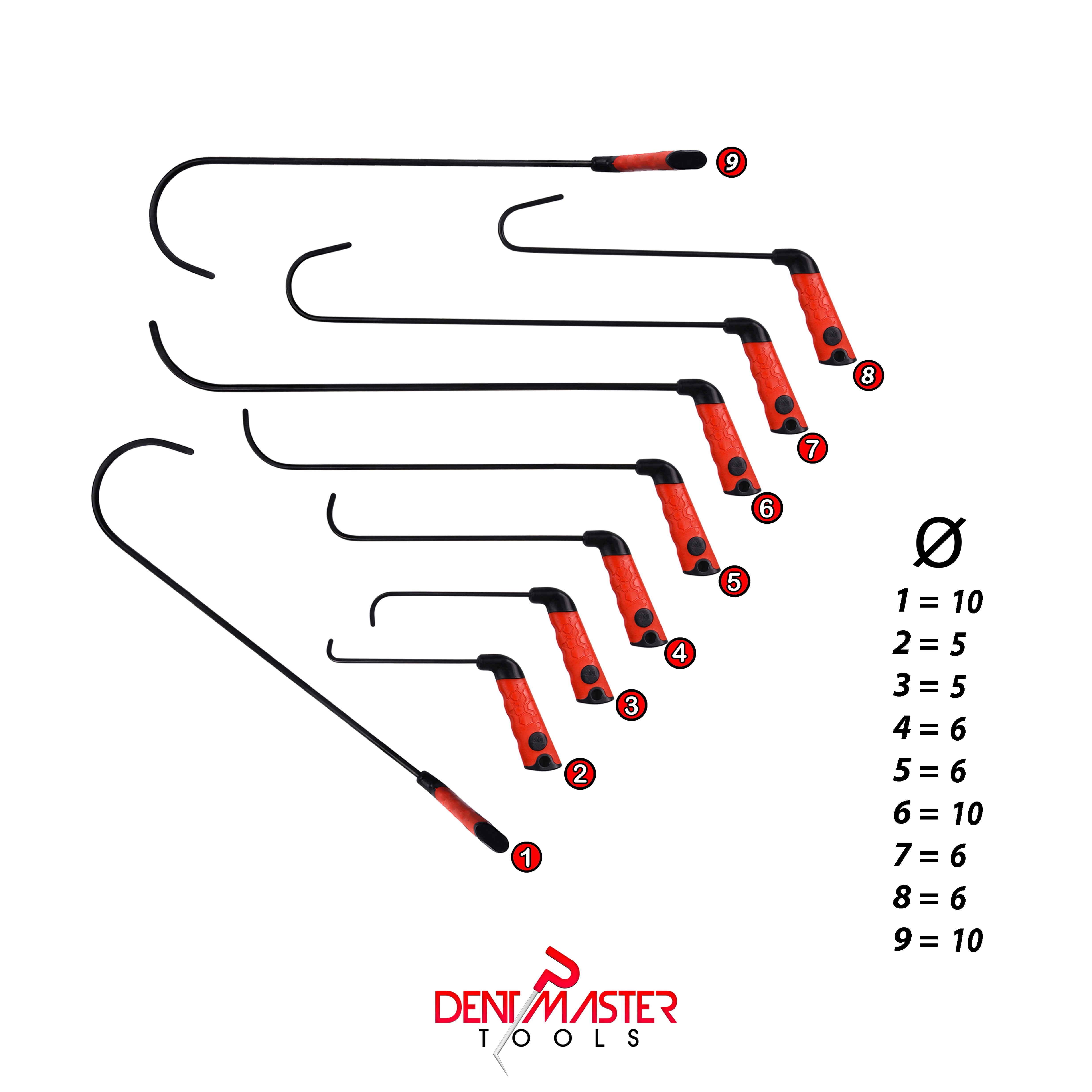 Ensemble de 55 outils de débosselage sans peinture (DSP) PDR ultime avec 4 outils de type canif à lame rétractable