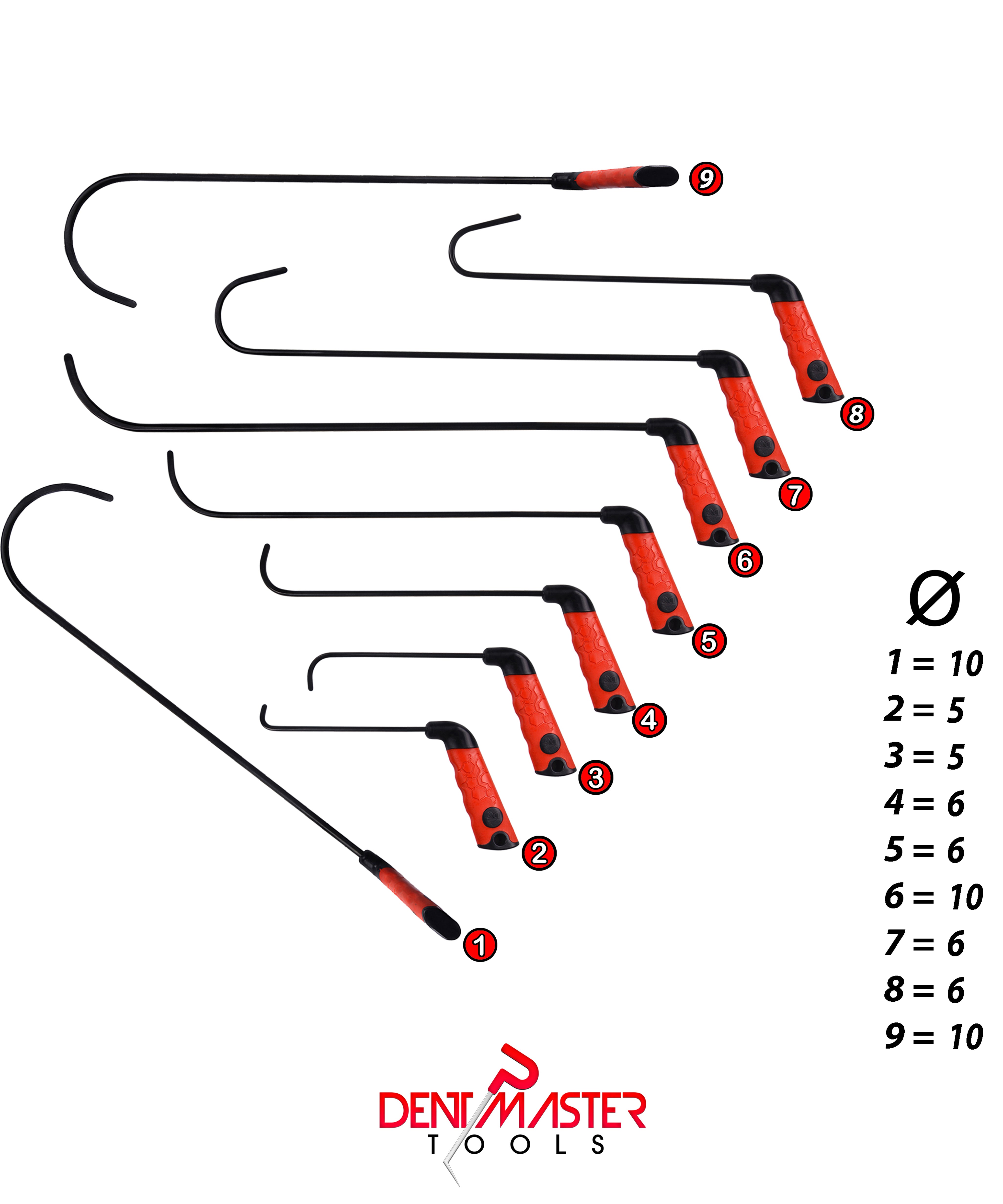 55 PCS Ultimate Master PDR Rod Tool Set