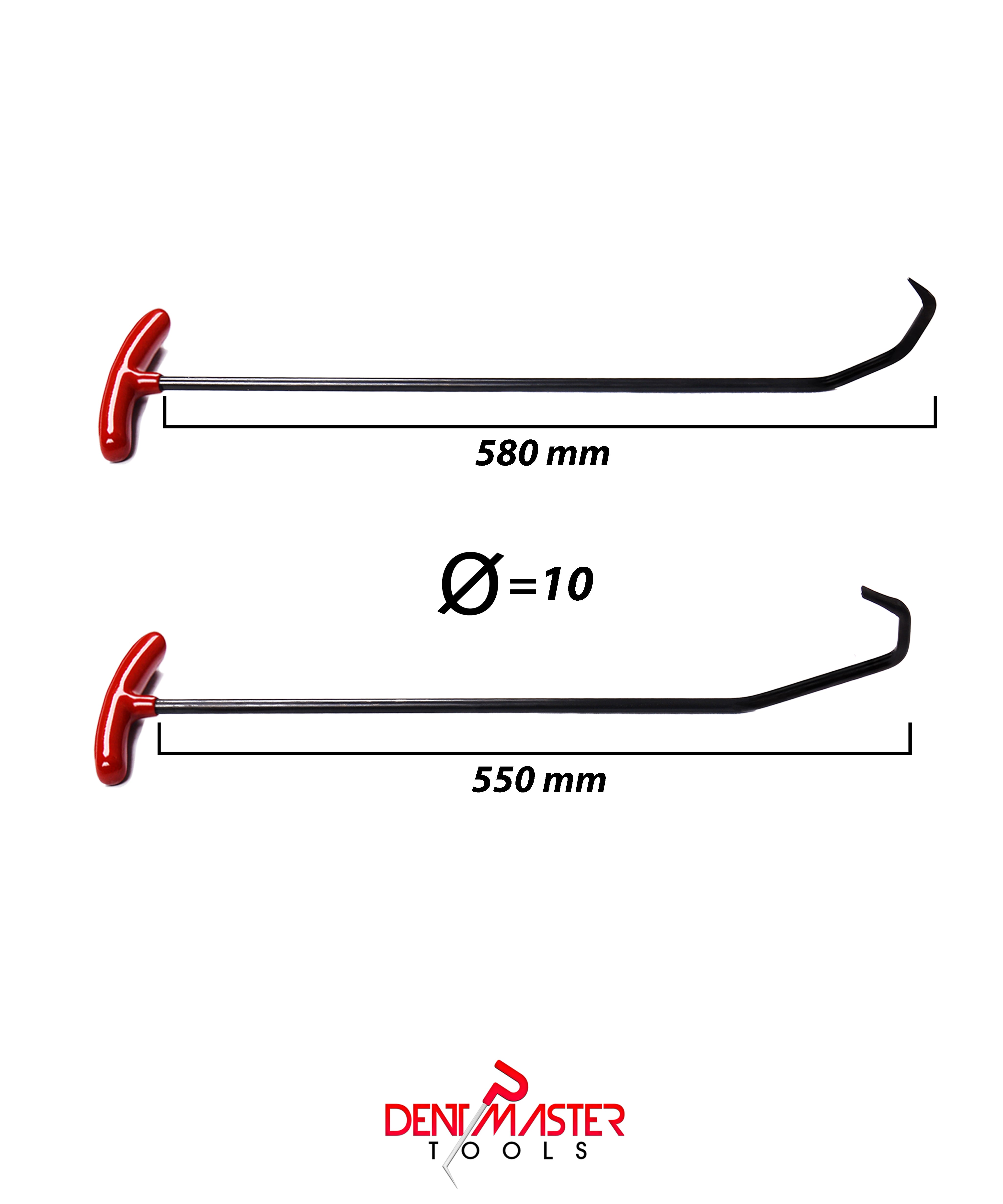 2-Piece Professional Sharp Tip T-Handle PDR Rod Set